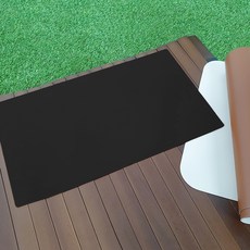 7A 가죽 양면 방수 감성 캠핑 테이블 매트 모서리라운딩 90 x 120 cm, 연블루 + 연보라, 1단