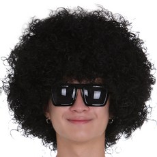 파티공구 점보 파티 가발, 블랙, 1개