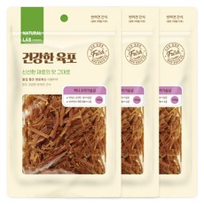 네츄럴랩 건강한 육포 미니 건조 강아지간식, 오리가슴살, 100g, 3개 - 토끼귀간식