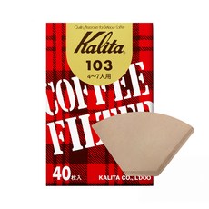 Kalita 咖啡濾紙 無漂白 103 4-7人份 40入, 40個, 1盒