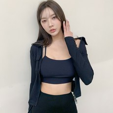 Claire 女款羅紋簡約運動胸罩上衣