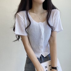 여성반팔가디건