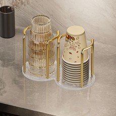 Mabel In Home 紙杯 玻璃杯架 飲水機, 1個, 金色