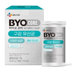입냄새 CJ 바이오코어 구강 유산균 페퍼민트 30g 30정 1개