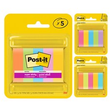 3M Post-it 利貼 670_5ASST_2 利貼標籤紙 5色, 500張, 1組