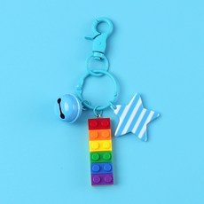 제이앤비 레인보우 블록 키링