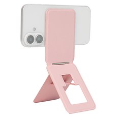 SPACE SHIELD Magsafe Snap Fit三腳架折疊式口袋手機三腳架支架, MagSafe 卡扣式磁性三腳架口袋支架, 1個, 純粉紅色