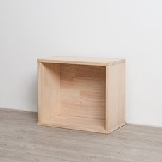 하우디가구 원목 소나무 공간박스 책장 1단 350 x 355 x 240 mm, 소나무 원목, 1개