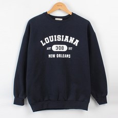 빼빼 여성용 양기모 루즈핏 레터링 맨투맨 티셔츠