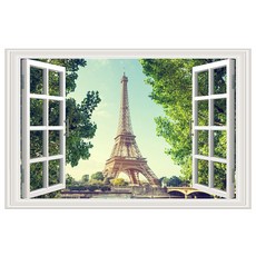 예쏘데코 트릭아트 창문 일러스트 시트지, 5 아침파리