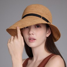 화이트샌즈 라피아 버킷햇 마케나