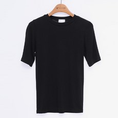 시크폭스 여성용 슬림3부 레이온 티셔츠
