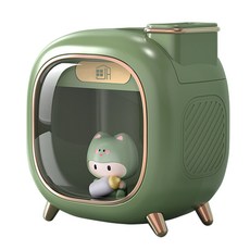 정화무역 무선 듀얼 미스트 무드등 꼬마 가습기 그린 500ml, A330
