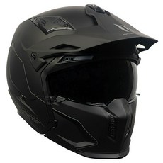엠티헬멧 스트리트파이터 오토바이 오프로드 하프페이스 젯트 헬멧, 무광 블랙