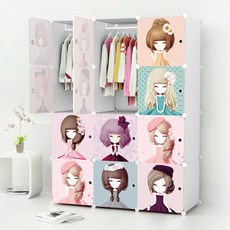 에라토 DIY 공주 캐릭터 유아용 수납장 12칸, 화이트