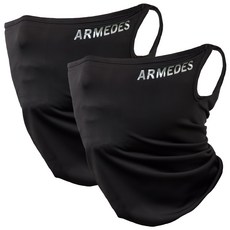 아르메데스 사계절 귀걸이 스포츠 마스크 2p, 블랙