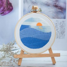 法式刺繡套組, 1套, 夕陽海