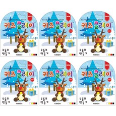 KIBBOOM 키즈클레이 미니, 루돌프, 30g, 6개