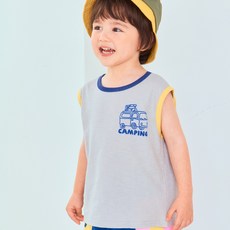 퍼스트블루 아동용 썸머캠핑 티셔츠