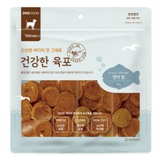 굿데이 건강한 육포 칩 강아지간식, 연어, 300g, 1개