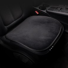 365Car Car103 플란넬 차량용 겨울 시트 방석 앞좌석, 블랙, 1개