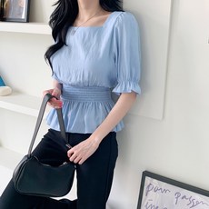 허리밴딩블라우스