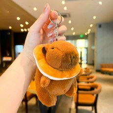 다다랜드 뚠빵한 키링 인형, 12cm, 식빵 카피바라, 1개