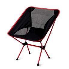 캘리웨이브 초경량 접이식 캠핑 의자, 레드, 1개