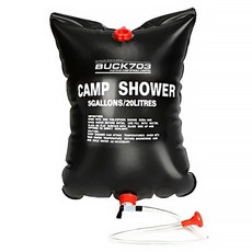 BUCK703 攜帶式露營沐浴器 20L, 混合顏色, 1個