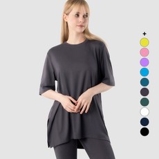 아르메데스 여성용 피치터치 오버핏 옆트임 반팔 티셔츠 AR-239