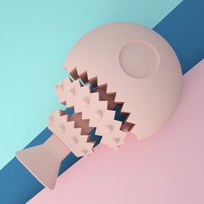 카르노코리아 강아지 피쉬 노즈워크 장난감 FREE, 핑크, 1개
