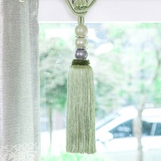 GINNA SONG 流蘇造型窗簾綁繩, 1個, 綠色