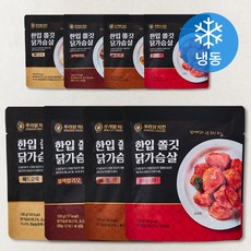 푸라닭치킨 한입쫄깃 닭가슴살 4종 x 2개입 세트 800g (냉동), 100g, 1개입, 8개 8개입, 1개