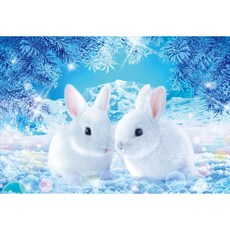 토끼의 겨울 초미니사이즈 직소퍼즐 BEV-M81-538, 1000피스, 혼합색상