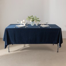 대성섬유 루핑 고급벨벳 식탁보, 네이비, 특소(90 x 150 cm)