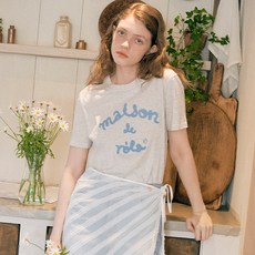 로라로라 여성용 MAISON DE ROLA EMBROIDERY T SHIRT