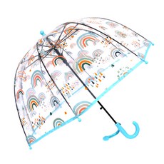 키즈스퀘어 유아용 투명 무지개 돔형우산