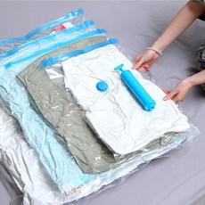 日常亮點強力真空棉被衣物壓縮袋 特大型*2入+大型*3入+中型*3入+抽氣筒組, 1套