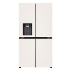 [색상선택형] LG전자 오브제 디오스 상냉장 하냉동 프리스탠딩 얼음정수기 냉장고 메탈 방문설치, J824MEE003