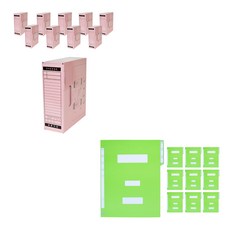 에코청운 문서 보관 상자 10p + 종이 정부화일 10p, 분홍(문서보관상자), 랜덤발송(종이 정부화일), 1세트