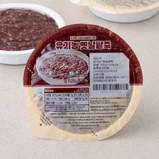 섬죽 유기농 인증 옛날팥죽, 180g, 3개