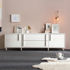 파란들 보스코 높은 서랍형 거실장 1800 방문설치, 바닐라우드