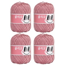 yarna 올리오 실, 706 로즈티, 4개