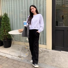 여성용 노벨린 기모 밴딩 포켓 와이드 팬츠 cppt11049k2a