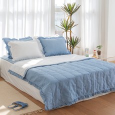 그래이불 나폴나폴 프렌치 프릴 시어서커 순면 여름 이불 풀세트