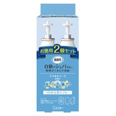 ST 雞仔牌 消臭力 自動消臭芳香噴霧補充瓶組, 溫和皂香, 39mL/瓶, 2入組, 78ml, 1組