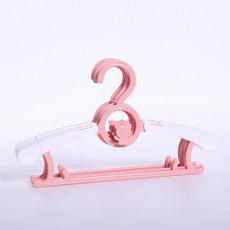 조절가능 유아 옷걸이, 04 짙은핑크, 15개입
