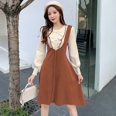 루나걸 세노아 프릴 니트 원피스