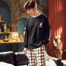 세컨핑크 남성용 하이클래식 치얼 잠옷 상하세트