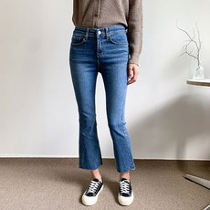세미부츠컷청바지